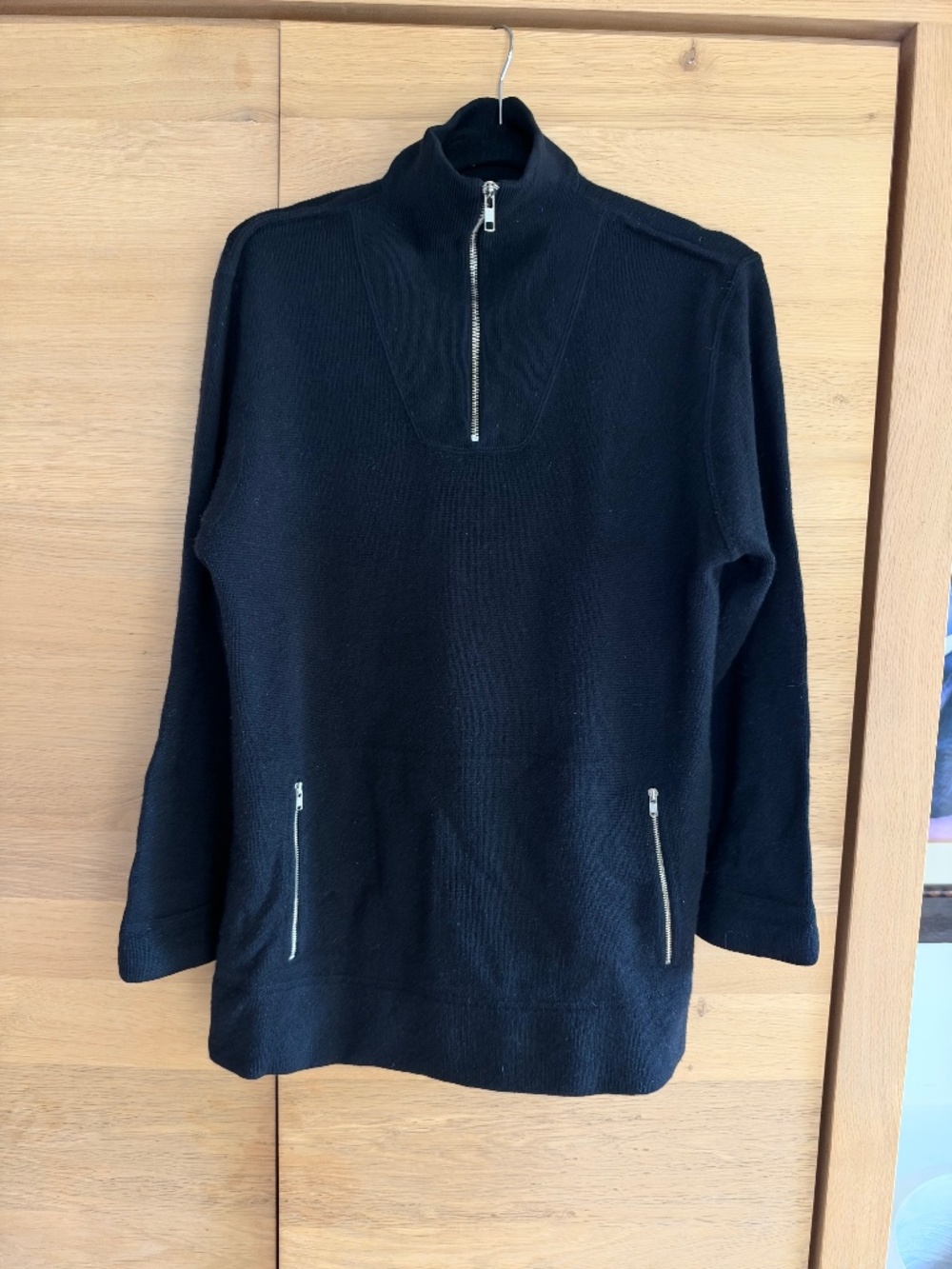 Black 3-ply Cashmere Tunic Sweater